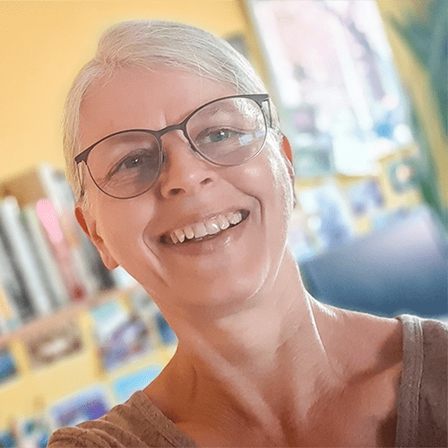 Porträt von der Grafikerin Heidrun Lutz